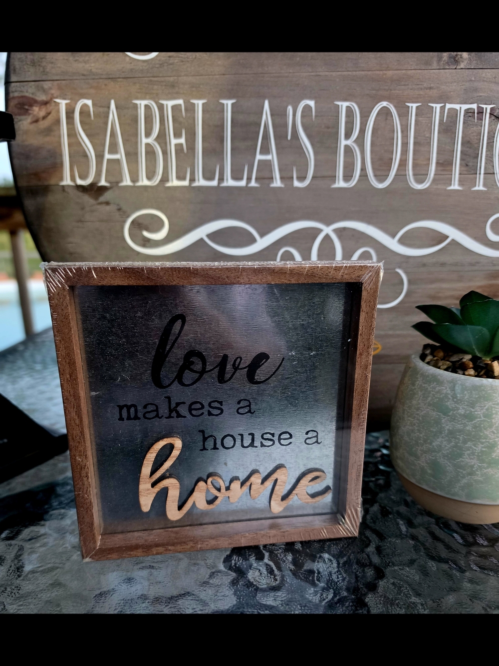 Rustic Design Wood Square Sign - Picture 3 of 4